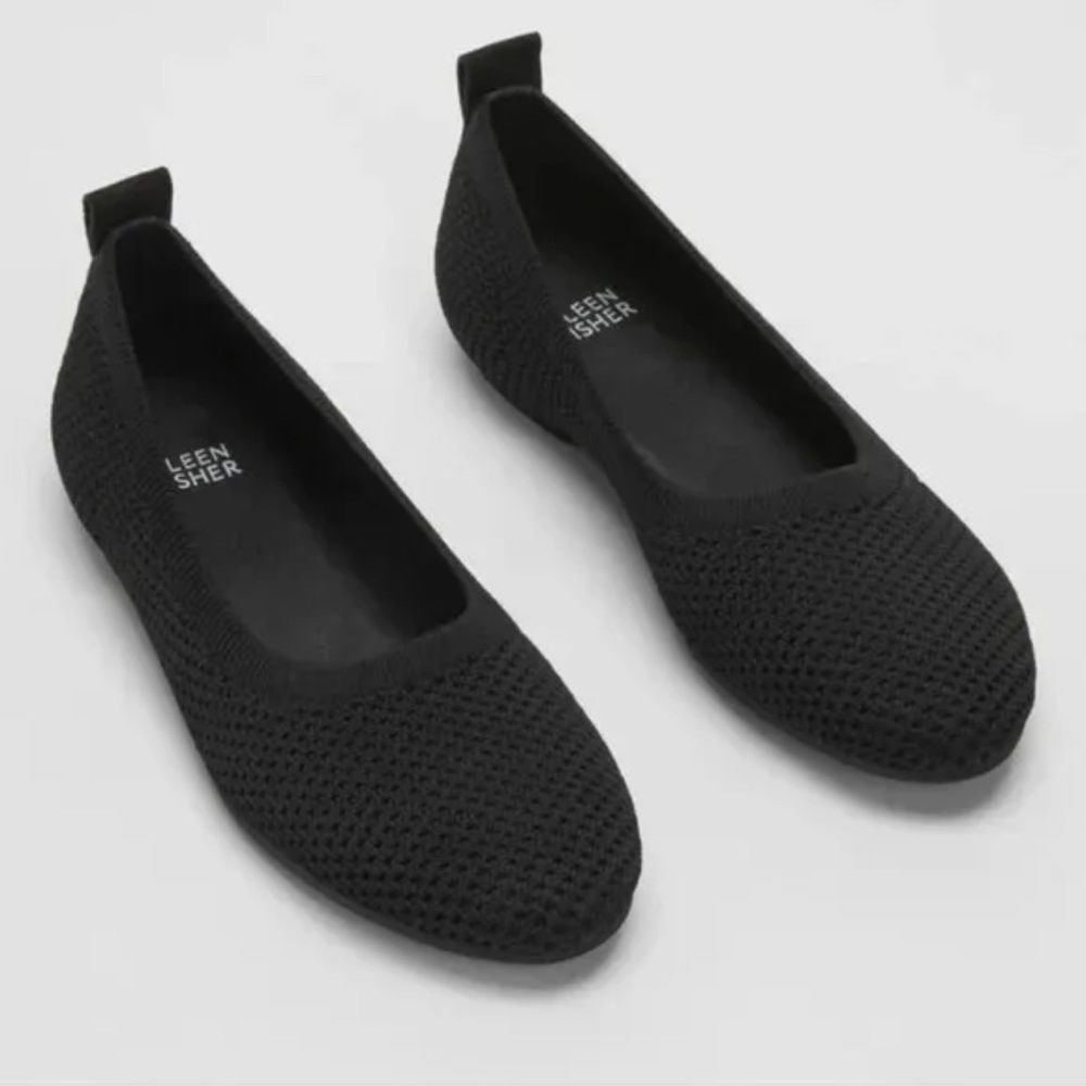 Rolled Fisher Ballet flats Laser Cut Leather Sz 8